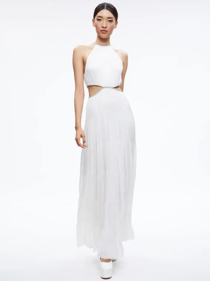 MYRTICE EMBELLISHED CUT OUT MAXI DRESS